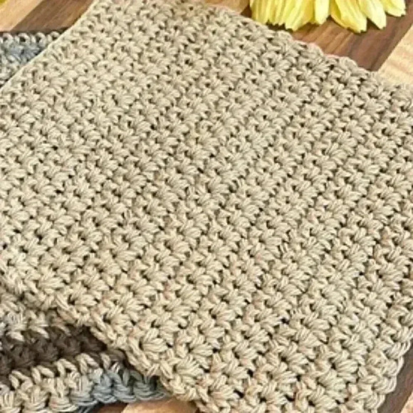 100% Cotton Handmade Washcloths - Set of 3 - Picture 3 of 11